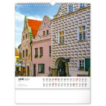 NOTIQUE Nástenný kalendár Česká republika CZ 2027, 30 x 34 cm