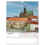 NOTIQUE Nástenný kalendár Česká republika CZ 2027, 30 x 34 cm