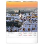 NOTIQUE Nástenný kalendár Česká republika CZ 2027, 30 x 34 cm
