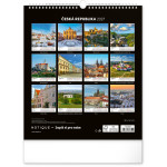 NOTIQUE Nástenný kalendár Česká republika CZ 2027, 30 x 34 cm