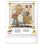 NOTIQUE Nástenný kalendár Josef Lada – Riekanky CZ 2027, 30 x 34 cm