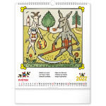 NOTIQUE Nástenný kalendár Josef Lada – Riekanky CZ 2027, 30 x 34 cm