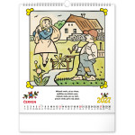 NOTIQUE Nástenný kalendár Josef Lada – Riekanky CZ 2027, 30 x 34 cm