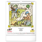 NOTIQUE Nástenný kalendár Josef Lada – Riekanky CZ 2027, 30 x 34 cm