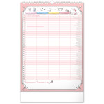 NOTIQUE Nástenný kalendár Rodinný plánovací Hello Kitty XL CZ/SK 2027, 33 x 46 cm