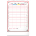 NOTIQUE Nástenný kalendár Rodinný plánovací Hello Kitty XL CZ/SK 2027, 33 x 46 cm