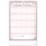 NOTIQUE Nástenný kalendár Rodinný plánovací Hello Kitty XL CZ/SK 2027, 33 x 46 cm