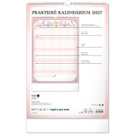 NOTIQUE Nástenný kalendár Rodinný plánovací Hello Kitty XL CZ/SK 2027, 33 x 46 cm