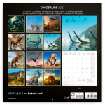NOTIQUE Poznámkový kalendár Dinosaury 2027, 30 x 30 cm