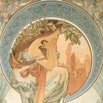 NOTIQUE Poznámkový kalendár Alfons Mucha 2027, 30 x 30 cm