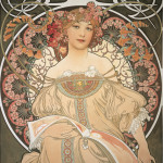NOTIQUE Poznámkový kalendár Alfons Mucha 2027, 30 x 30 cm