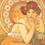 NOTIQUE Poznámkový kalendár Alfons Mucha 2027, 30 x 30 cm
