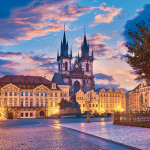 NOTIQUE Poznámkový kalendár Praha 2027, 30 x 30 cm