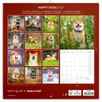 NOTIQUE Poznámkový kalendár Happy Doge 2027, 30 x 30 cm