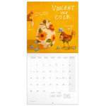 NOTIQUE Poznámkový kalendár Chicken Artists 2027, 30 x 30 cm