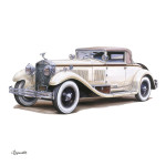 NOTIQUE Poznámkový kalendár Classic Cars – Václav Zapadlík 2027, PLASTIC FREE, 30 x 30 cm