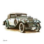 NOTIQUE Poznámkový kalendár Classic Cars – Václav Zapadlík 2027, PLASTIC FREE, 30 x 30 cm