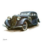 NOTIQUE Poznámkový kalendár Classic Cars – Václav Zapadlík 2027, PLASTIC FREE, 30 x 30 cm