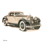 NOTIQUE Poznámkový kalendár Classic Cars – Václav Zapadlík 2027, PLASTIC FREE, 30 x 30 cm