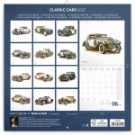 NOTIQUE Poznámkový kalendár Classic Cars – Václav Zapadlík 2027, PLASTIC FREE, 30 x 30 cm