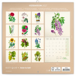 NOTIQUE Poznámkový kalendár Herbár Plastic FREE 2027, PLASTIC FREE, 30 x 30 cm