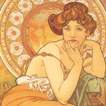 NOTIQUE Poznámkový kalendár Alfons Mucha EN/CZ 2027, 20 x 20 cm