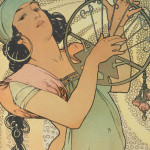 NOTIQUE Poznámkový kalendár Alfons Mucha EN/CZ 2027, 20 x 20 cm