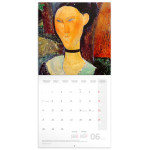 NOTIQUE Poznámkový kalendár Amedeo Modigliani 2027, 30 x 30 cm