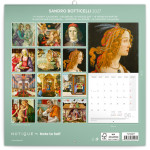 NOTIQUE Poznámkový kalendár Sandro Botticelli 2027, 30 x 30 cm