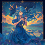 NOTIQUE Poznámkový kalendár Anime Zodiac 2027, 30 x 30 cm