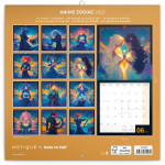NOTIQUE Poznámkový kalendár Anime Zodiac 2027, 30 x 30 cm