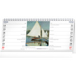 NOTIQUE Stolový kalendár Umenie CZ 2027 – 14-dňový, 33 x 14,5 cm