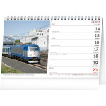 NOTIQUE Stolový kalendár Vlaky CZ 2027, 23,1 x 14,5 cm