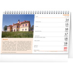 NOTIQUE Stolový kalendár Hrady a zámky CZ 2027, 23,1 x 14,5 cm