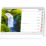 NOTIQUE Stolový kalendár Voda CZ/SK 2027, 23,1 x 14,5 cm
