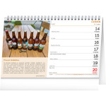 NOTIQUE Stolový kalendár Putovanie za pivom CZ 2027, 23,1 x 14,5 cm