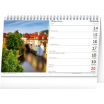 NOTIQUE Stolový kalendár Praha – Milujem Prahu CZ 2027, 23,1 x 14,5 cm