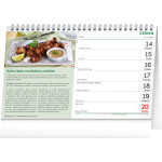 NOTIQUE Stolový kalendár Svetová kuchyňa CZ 2027, 23,1 x 14,5 cm
