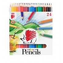 Farebné ceruzky šesťhranné ICO Ježko 24 farieb