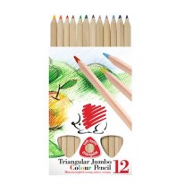 Farebné ceruzky trojhranné hrubé telo ICO Ježko 12 farieb