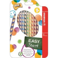 Farebné ceruzky trojhranné pre ľaváka Stabilo EasyColours 12 farieb