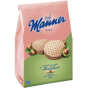 Oblátky s lieskovcovou náplňou, 400 g,