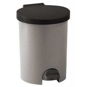 Smetný kôš, s pedálom, sivý, 15 l, luna, CURVER
