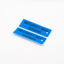 Bezpečnostná nálepka 20 x 58 mm modrá