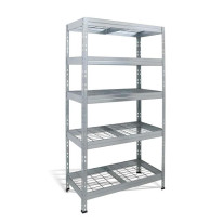 Policový regál s 5 drôtenými policami, š.90 x h.45 x v.180 cm
