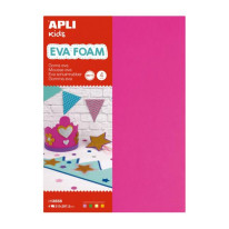 Pena EVA fluorescenčná fuchsiová, zelená, žltá a oranžová A4, 4 listy