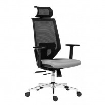 Kancelárska stolička Edge čierna so sivým sedákom