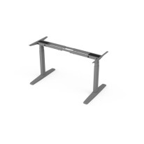 Stolová podnož BASIC, výškovo nastaviteľná, 2-motorová, 120-160cm x80 cm, farba sivá RAL 9006