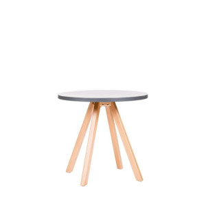 Konferenčný stolík WOOD, v. 55,5cm, p. 60 cm, doska antracit + podnož buk