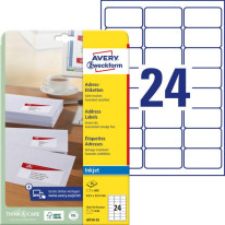Adresné etikety AVERY 63,5x33,9mm biele